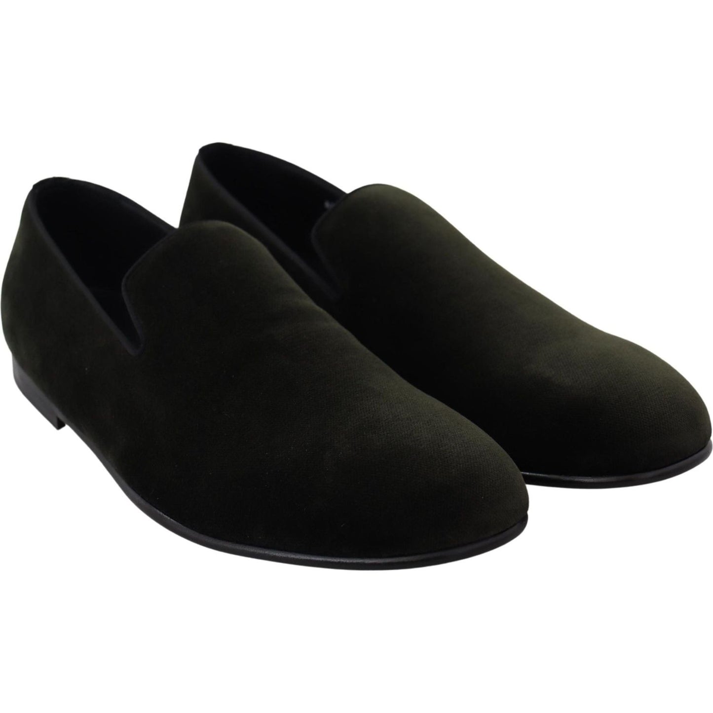 Dolce & Gabbana Green Velvet Slip On Mens Loafers Shoes MV3713-39