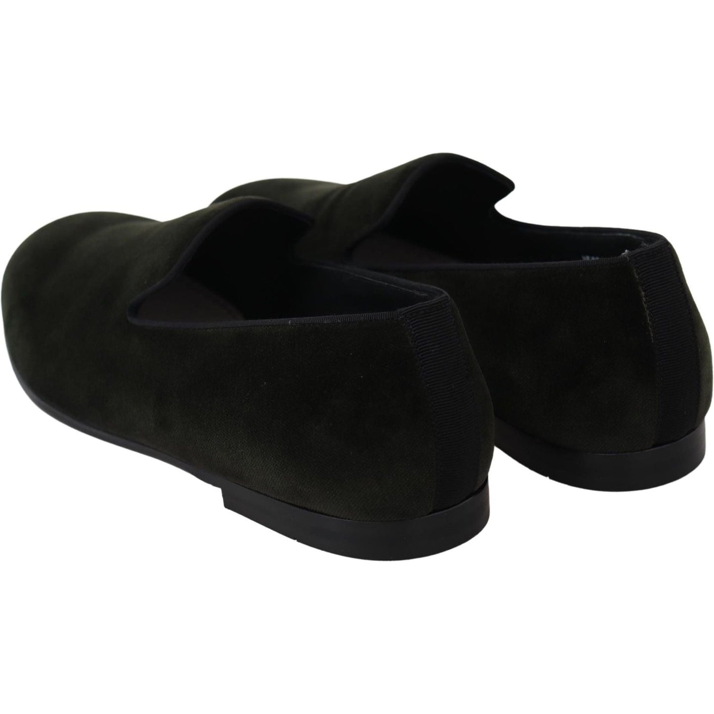 Dolce & Gabbana Green Velvet Slip On Mens Loafers Shoes MV3713-39