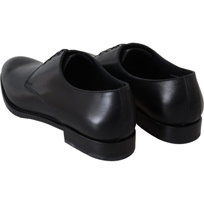 Dolce & Gabbana Black Leather SARTORIA Hand Made Shoes Dress Shoes