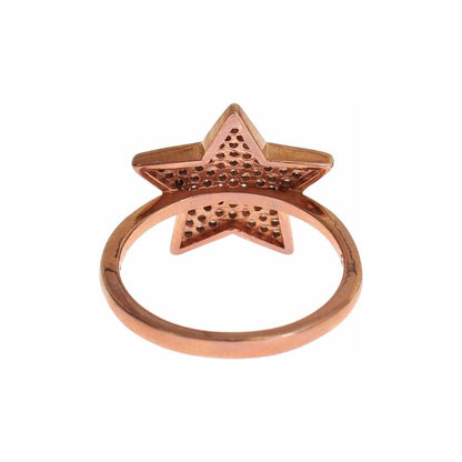 Nialaya Womens Clear CZ Star 925 Silver Ring