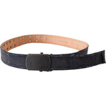 Ermanno Scervino Blue Leather Ratchet Buckle Belt Belt