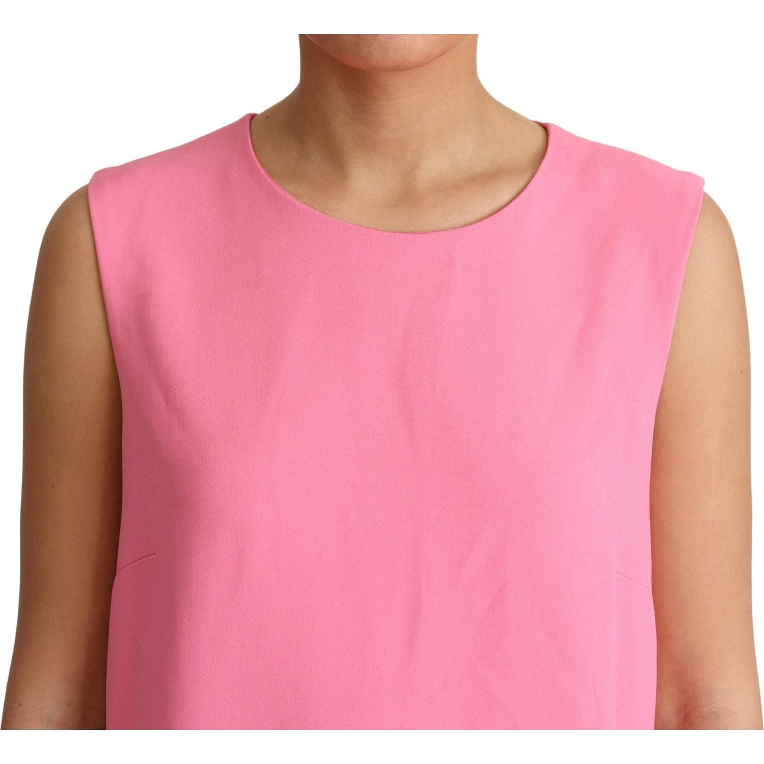 Dolce & Gabbana Pink Shift Sleeveless Knee Length Dress