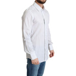 Dolce & Gabbana White Stripes Cotton Formal Dress Shirt TSH6174 -39