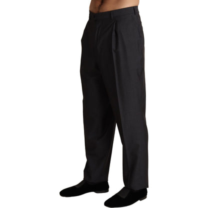 Dolce & Gabbana Gray Wool Blend Formal Trousers Pants