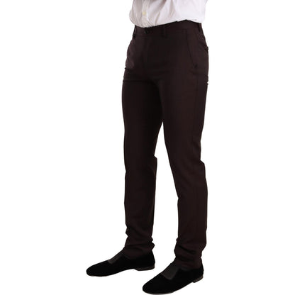 Dolce & Gabbana Bordeaux Wool MARTINI Slim Fit Suit