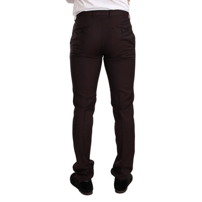 Dolce & Gabbana Bordeaux Wool MARTINI Slim Fit Suit