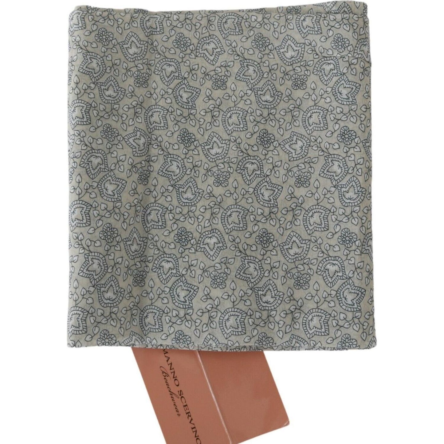 Ermanno Scervino Beige Blue Belt Wrap Beachwear Waist Wrap Shawl Scarves
