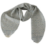 Ermanno Scervino Beige Blue Belt Wrap Beachwear Waist Wrap Shawl Scarves