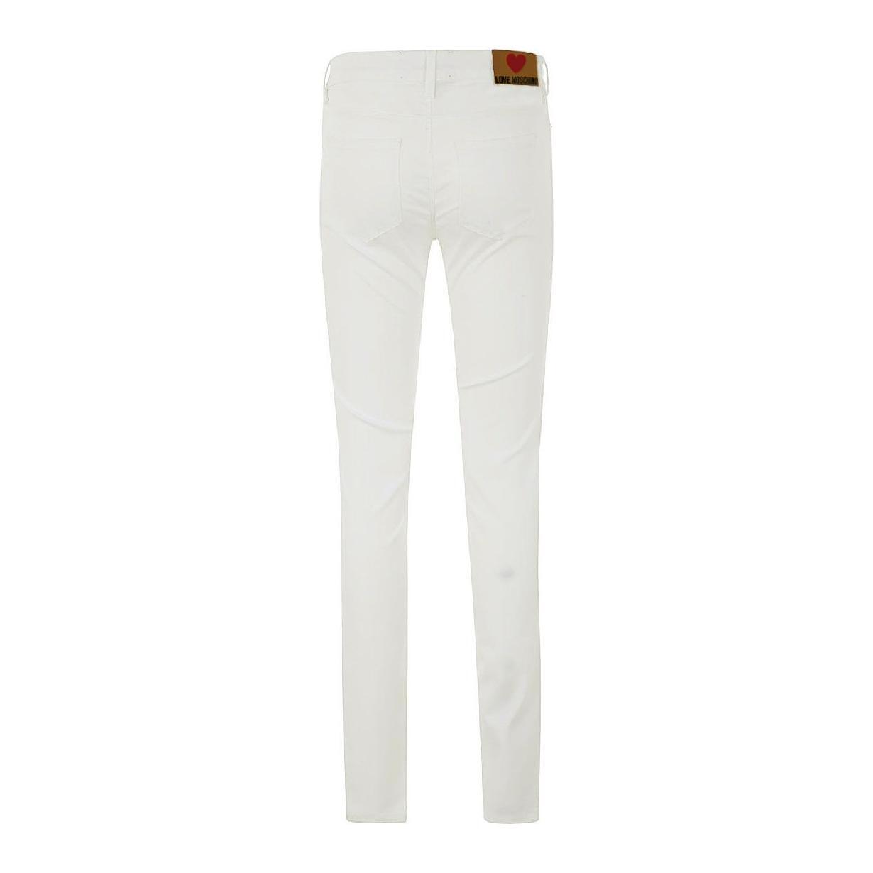 Love Moschino White Cotton Women's Jeans LO-7211-W30