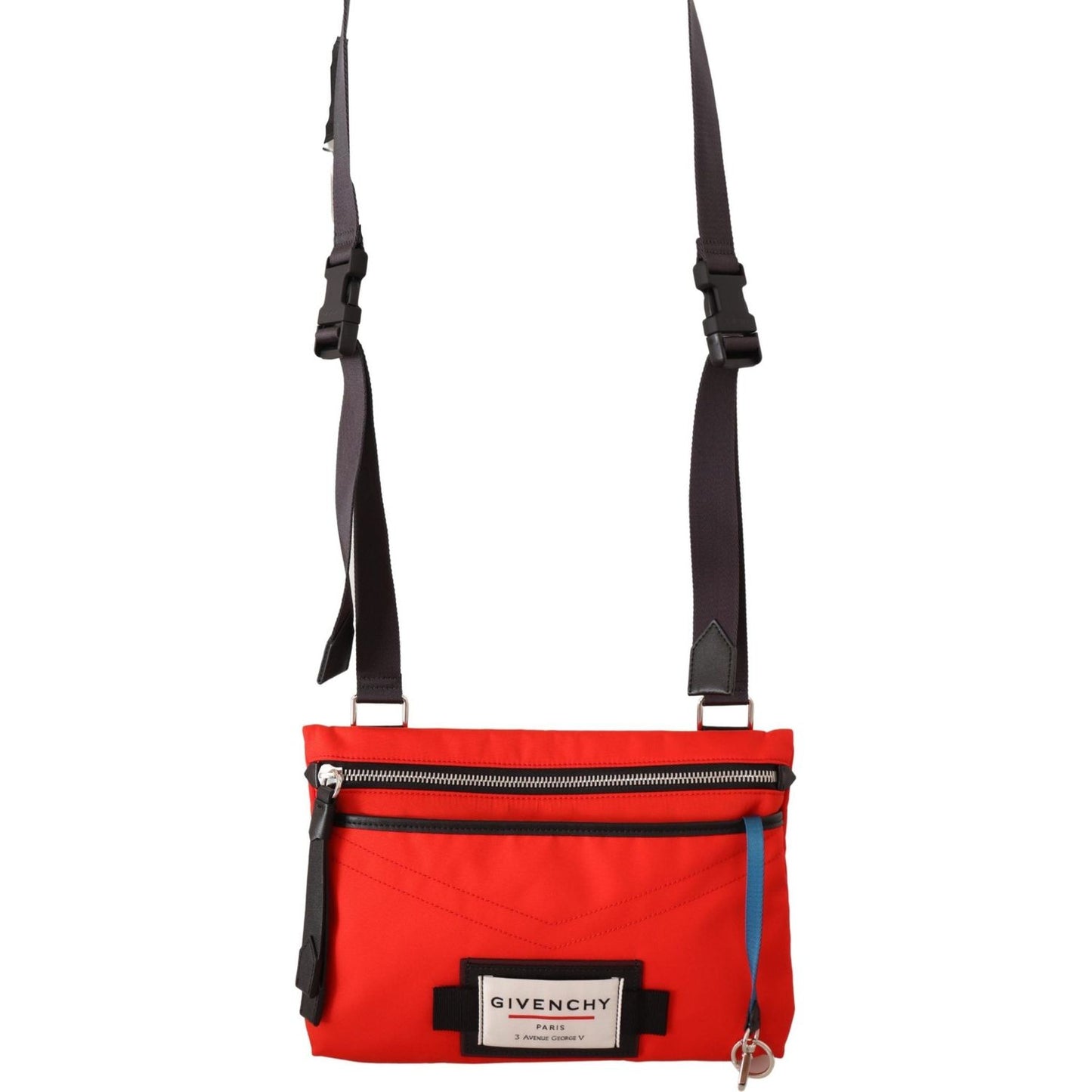 Givenchy Red Polyamide Downtown Flat Crossbody Bag