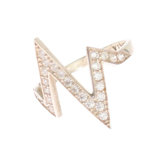Nialaya Silver Authentic Womens Clear Ring SMY11069-44