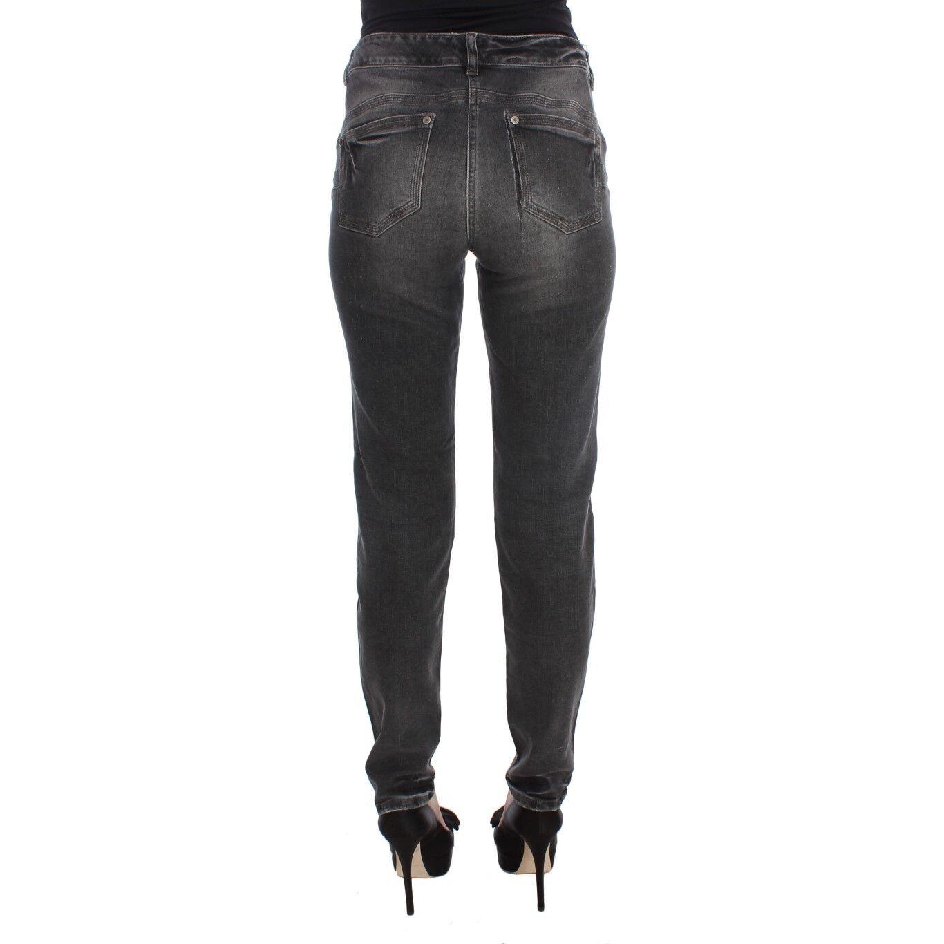 Ermanno Scervino Gray Wash Cotton Blend Stretch Jeans Pants