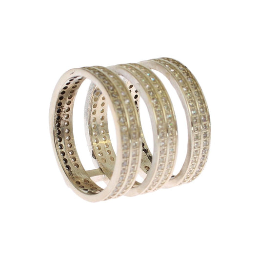 Nialaya Authentic Womens Clear CZ 925 Sterling Silver Ring SIG19073-49