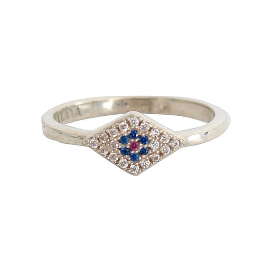 Nialaya Blue Red CZ 925 Silver Womens Clear Ring SMY11061 - US8,5