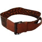 Ermanno Scervino Dark Brown Leather Buckle Waist Belt WOMAN BELTS