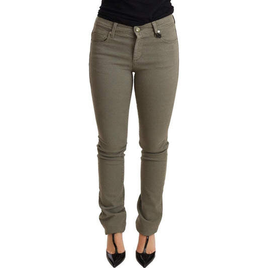 Ermanno Scervino Green Low Waist Skinny Slim Trouser Cotton Jeans PAN72061-26