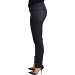 Ermanno Scervino Blue Low Waist Skinny Slim Trouser Cotton Jeans Jeans & Pants