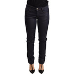 Ermanno Scervino Blue Low Waist Skinny Slim Trouser Cotton Jeans Jeans & Pants