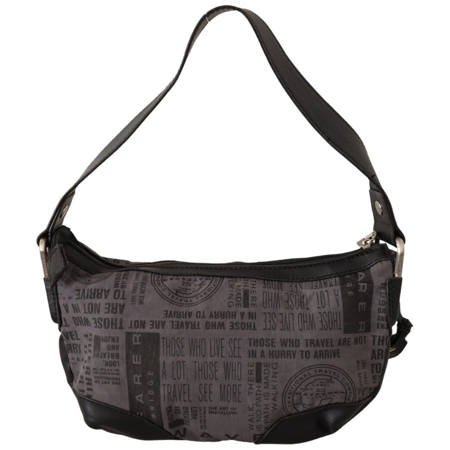 WAYFARER Gray Printed Handbag Shoulder Purse Fabric Bag