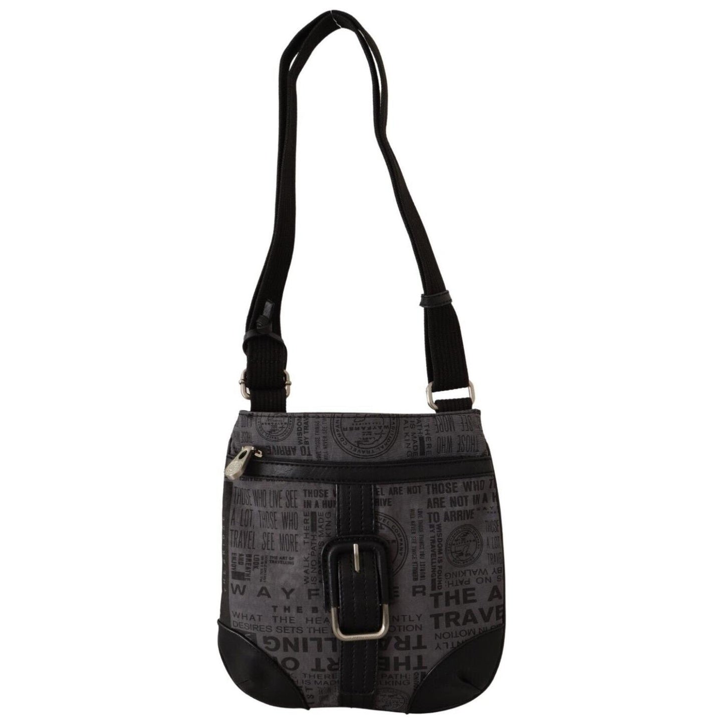 WAYFARER Gray Printed Logo Shoulder Crossbody Purse Bag Crossbody Bag