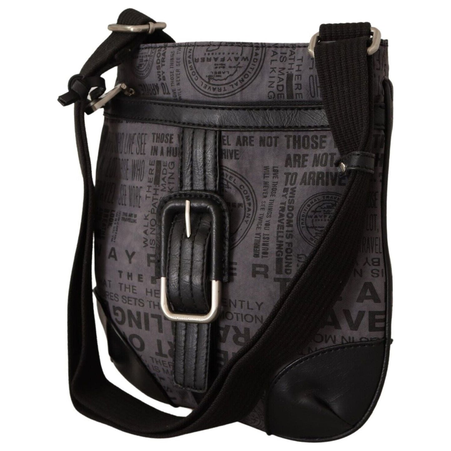 WAYFARER Gray Printed Logo Shoulder Crossbody Purse Bag Crossbody Bag