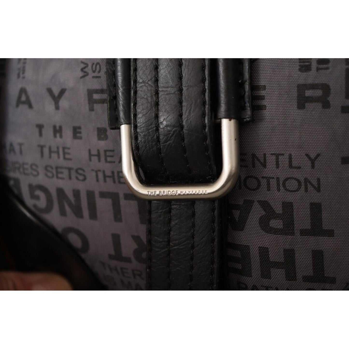 WAYFARER Gray Printed Logo Shoulder Crossbody Purse Bag Crossbody Bag