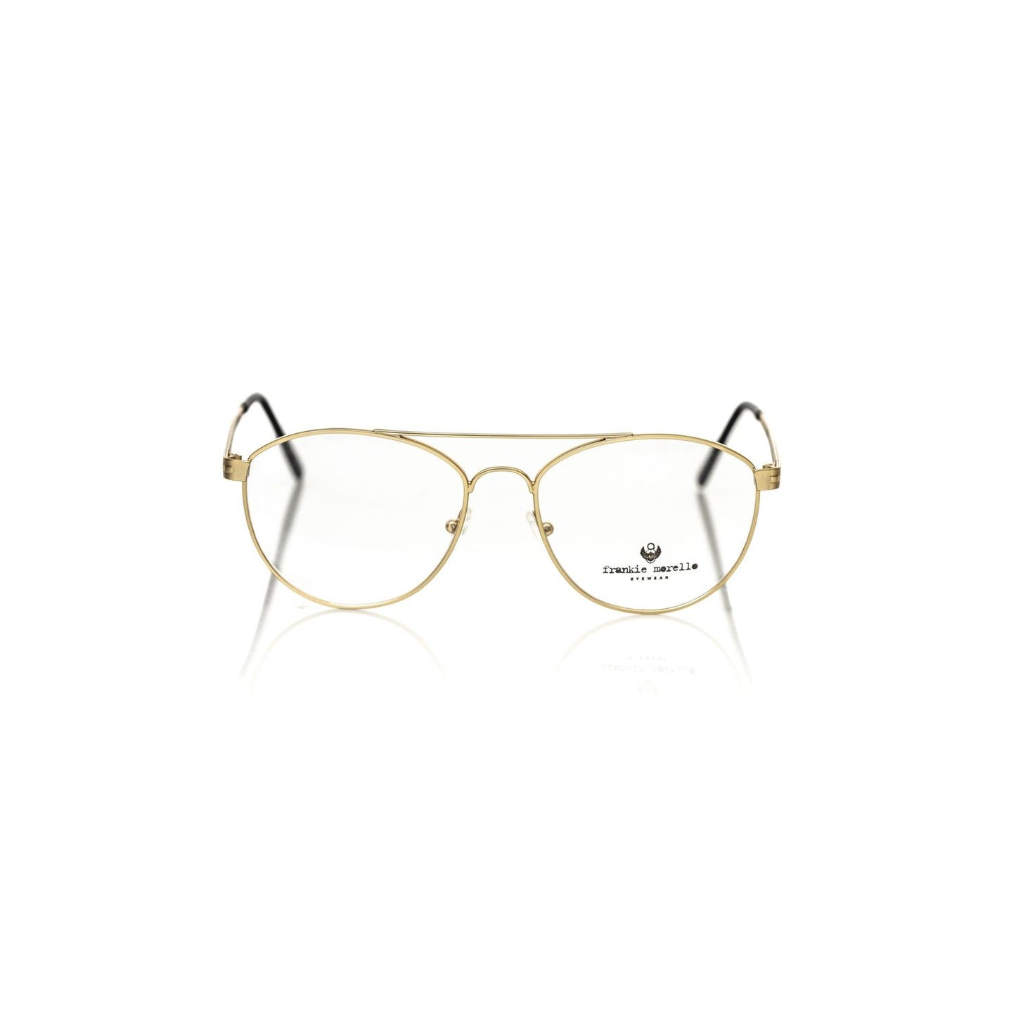 Frankie Morello Gold Metallic Unisex Frame Eyeglasses