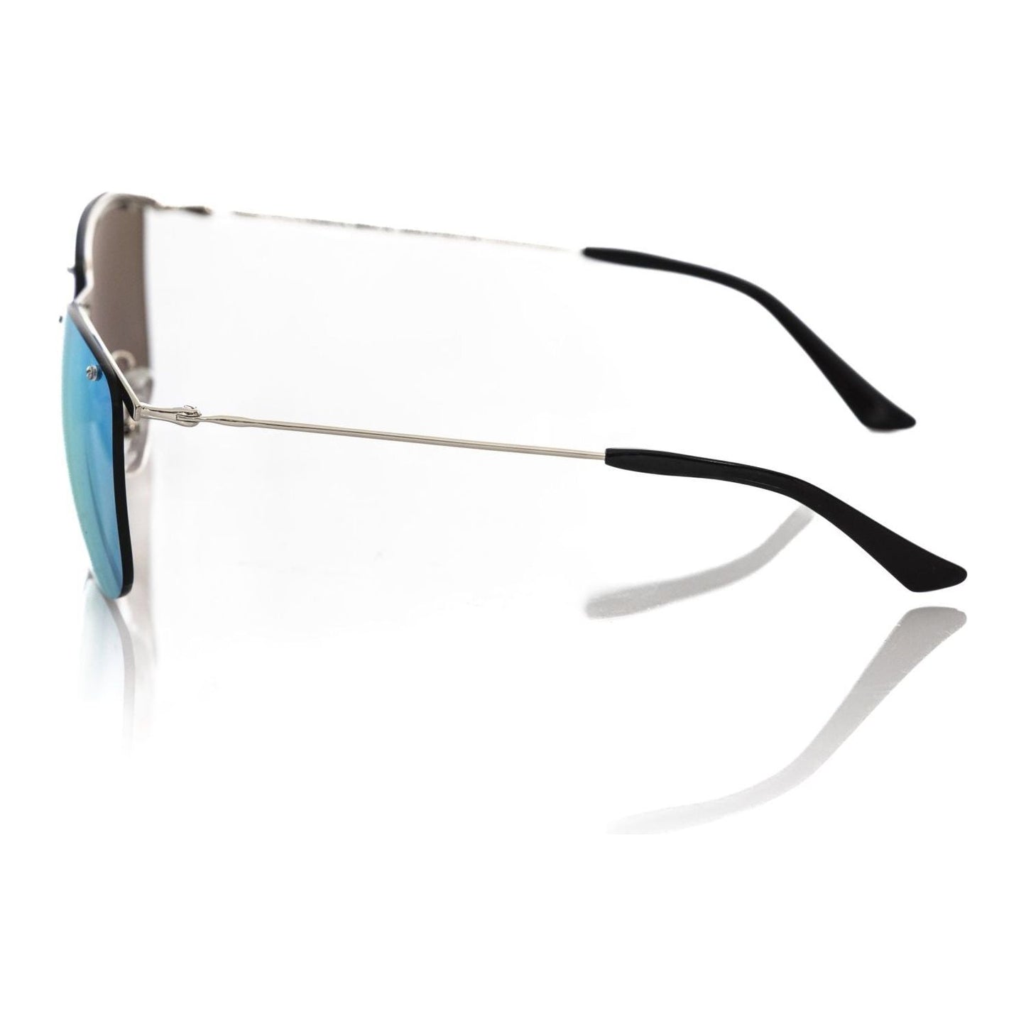 Frankie Morello Silver Metallic Men's Sunglasses