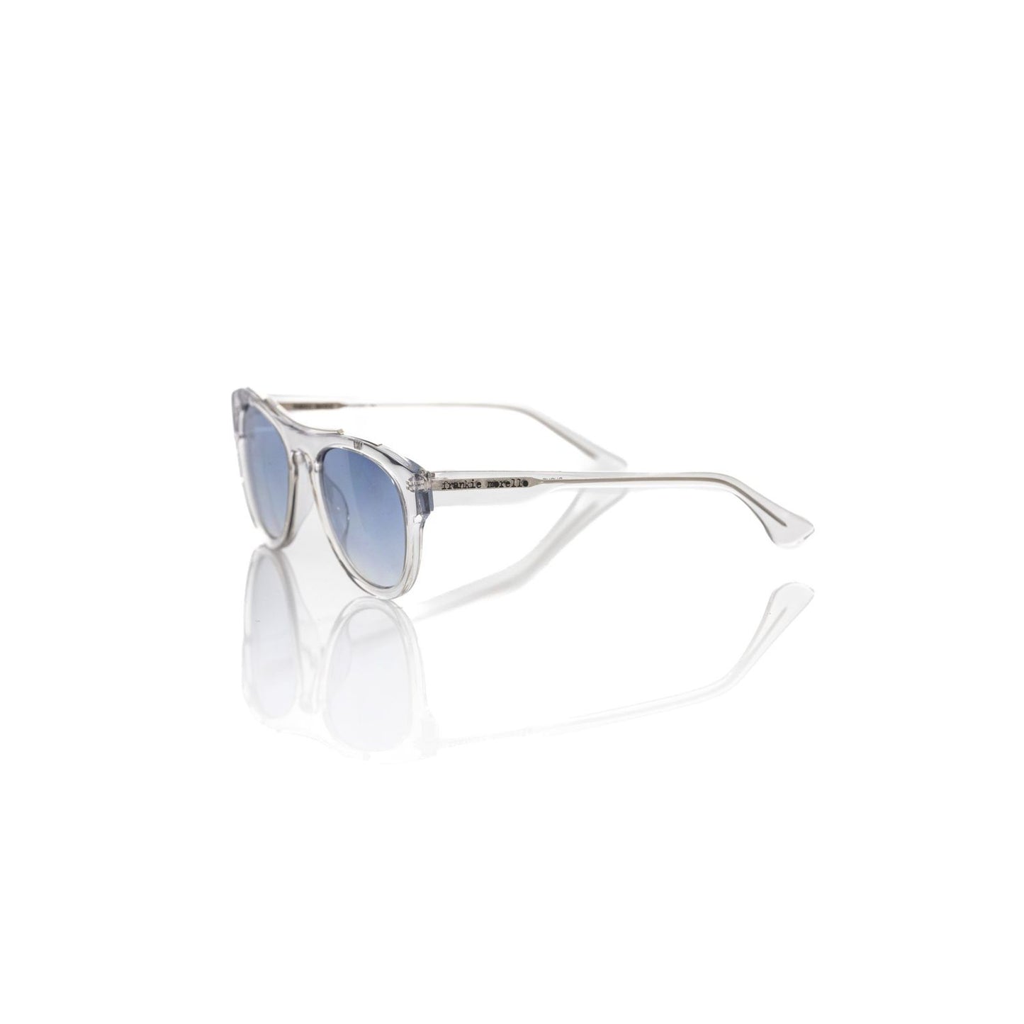 Frankie Morello White Acetate Men Sunglass