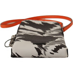 Dolce & Gabbana Gray Leather Cross Body Neck Strap Card Pocket Wallet