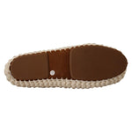 Dolce & Gabbana White Slip On Ballerina Flats Wool Knit Shoes