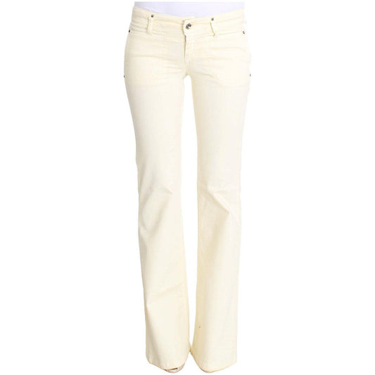 Costume National White Cotton Stretch Flare Jeans SIG30213-1