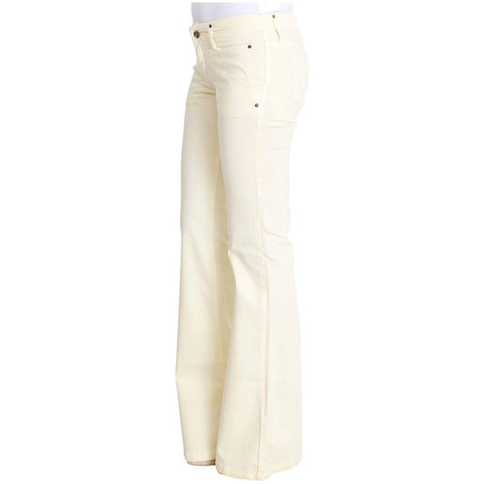Costume National White Cotton Stretch Flare Jeans SIG30213-1
