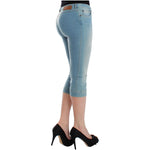 Ermanno Scervino Blue Capri Pants Cropped Jeans Jeans & Pants