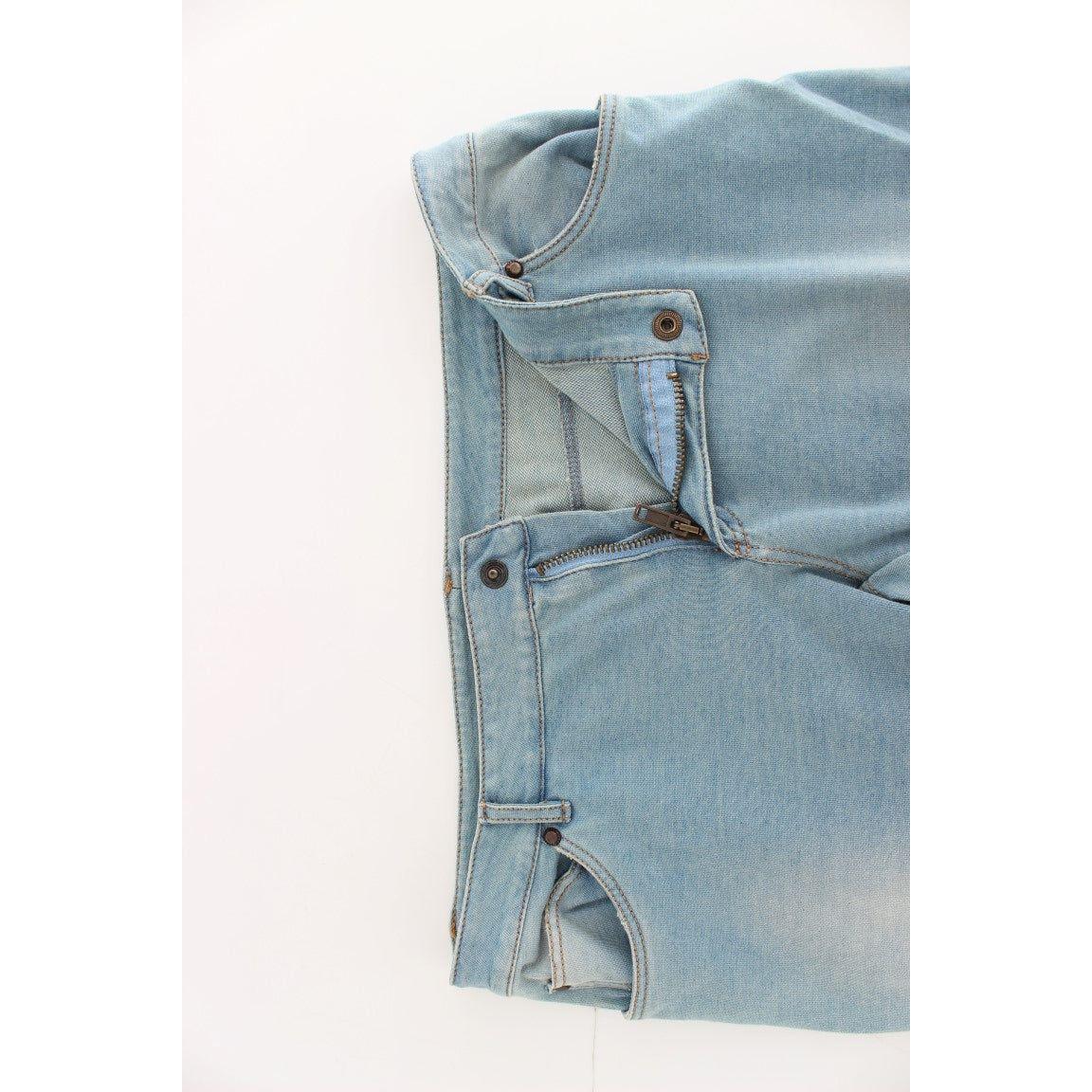 Ermanno Scervino Blue Capri Pants Cropped Jeans Jeans & Pants