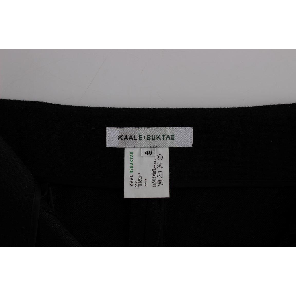 KAALE SUKTAE Black High Waist Straight Slim Dress Pants Jeans & Pants