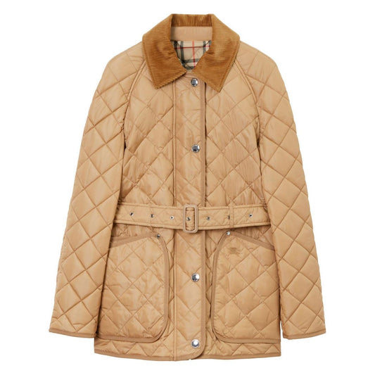 Burberry EKD-embroidered diamond-quilted jacket 8071842A7026-P25