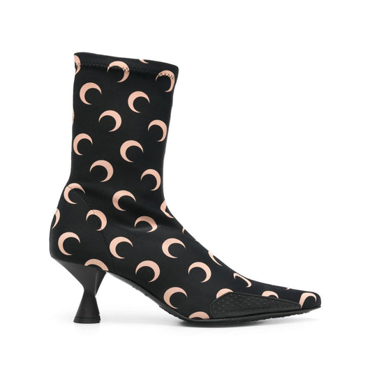 Marine Serre 60mm moon-printed jersey boots WFW041ACJER0053IT99-P25