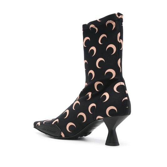 Marine Serre 60mm moon-printed jersey boots WFW041ACJER0053IT99-P25