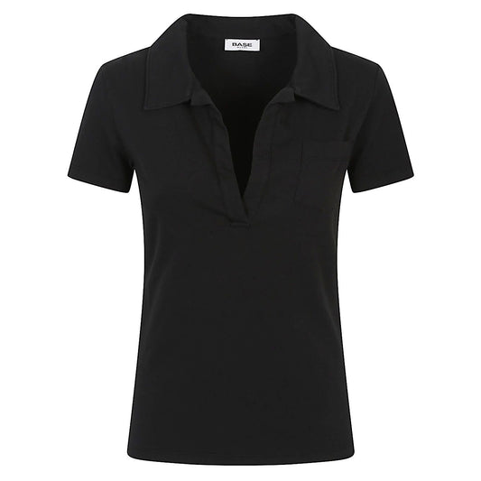 Base T-shirts and Polos Black Topwear