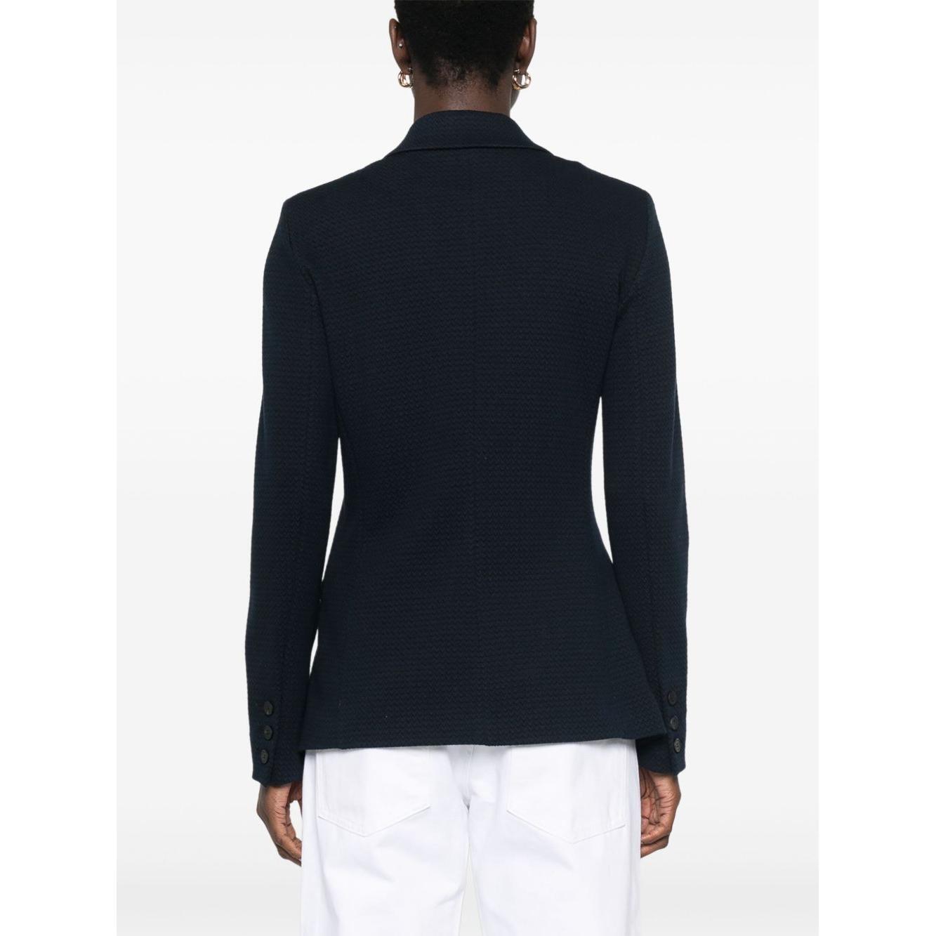 Emporio Armani Icon single-breasted blazer in an embossed jacquard knit jersey EW001123AF13316FC018-P25