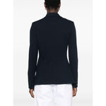 Emporio Armani Icon single-breasted blazer in an embossed jacquard knit jersey EW001123AF13316FC018-P25