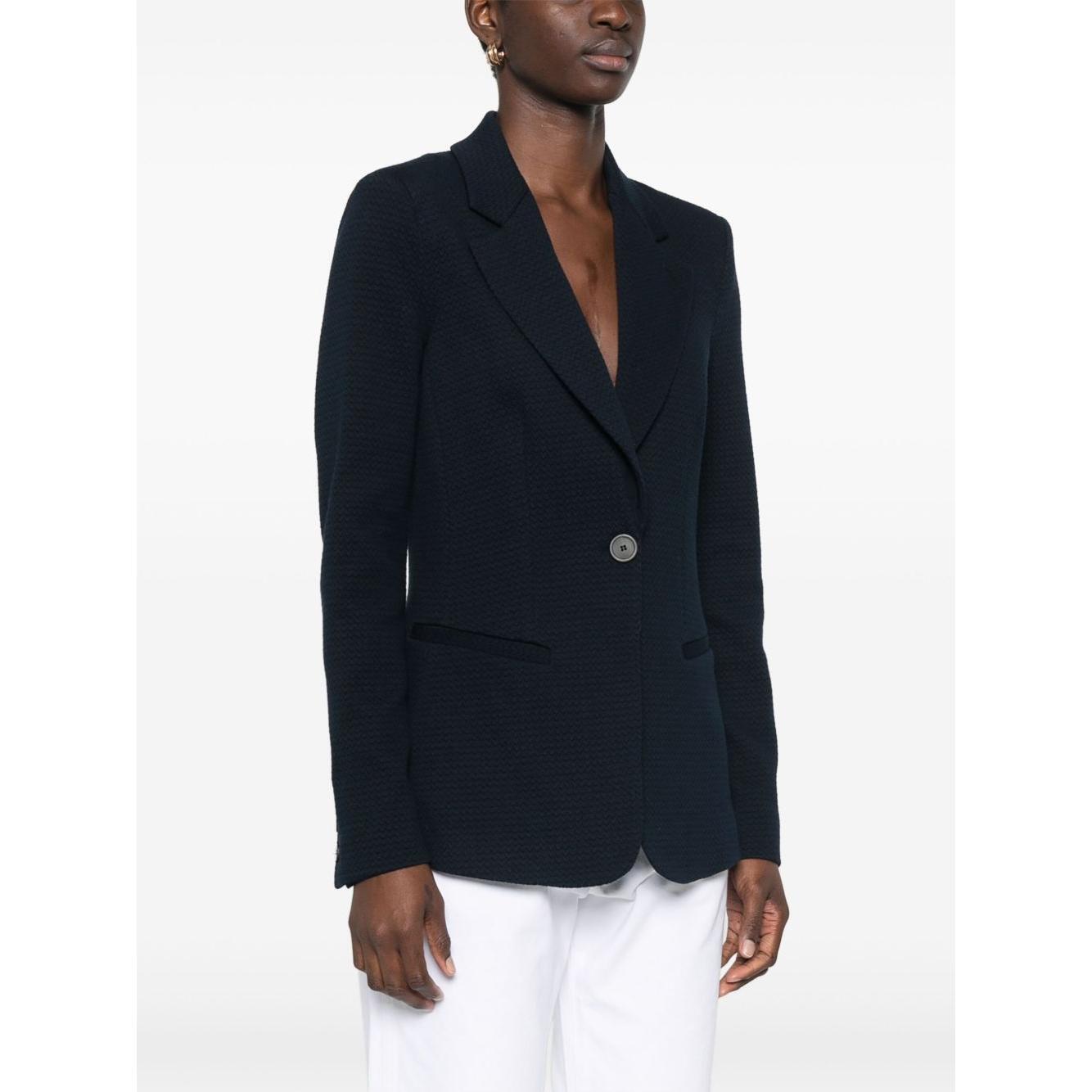 Emporio Armani Icon single-breasted blazer in an embossed jacquard knit jersey EW001123AF13316FC018-P25