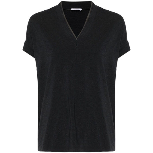 Brunello Cucinelli T-shirts and Polos Grey Topwear