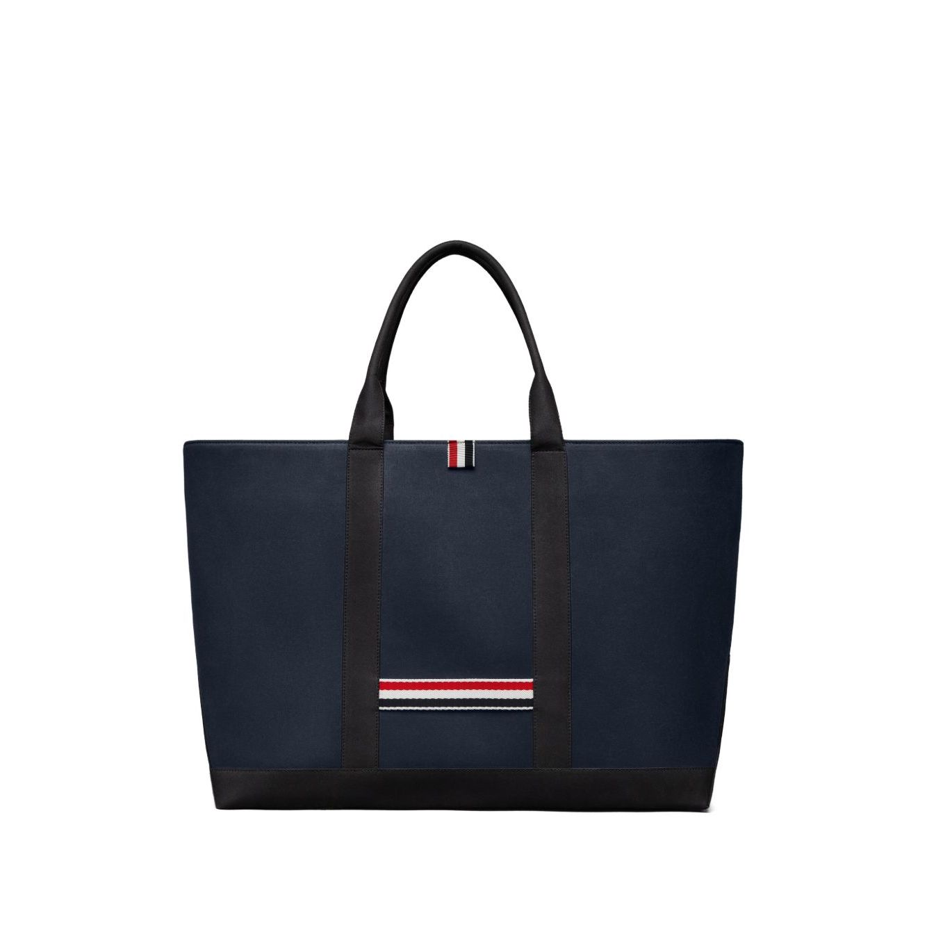 Front view with bag zipped and handles upright.