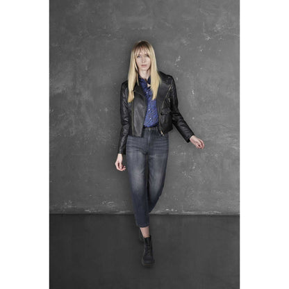 Yes Zee Black Cotton Women's High-Waisted Jeans