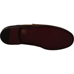 Dolce & Gabbana Shoes Dress Loafers Brown Leather Slip Shoes