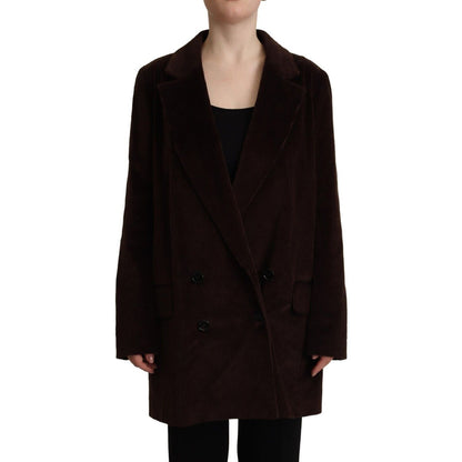 Dolce & Gabbana Bordeaux Corduroy Cotton Blazer Oversized Jacket