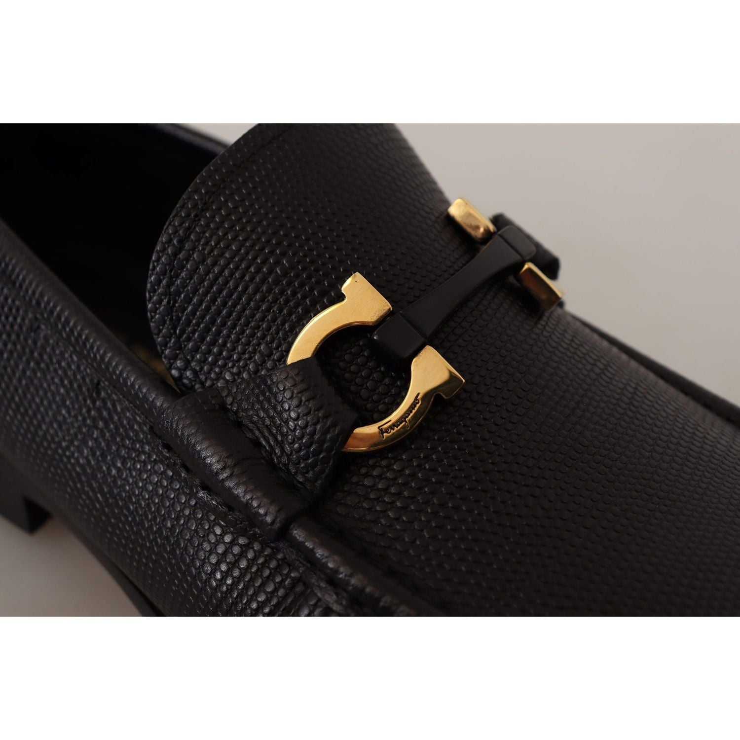 Salvatore Ferragamo Elegant Black Calf Leather Loafers