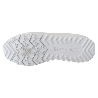 Jimmy Choo White Leather Monza Sneakers
